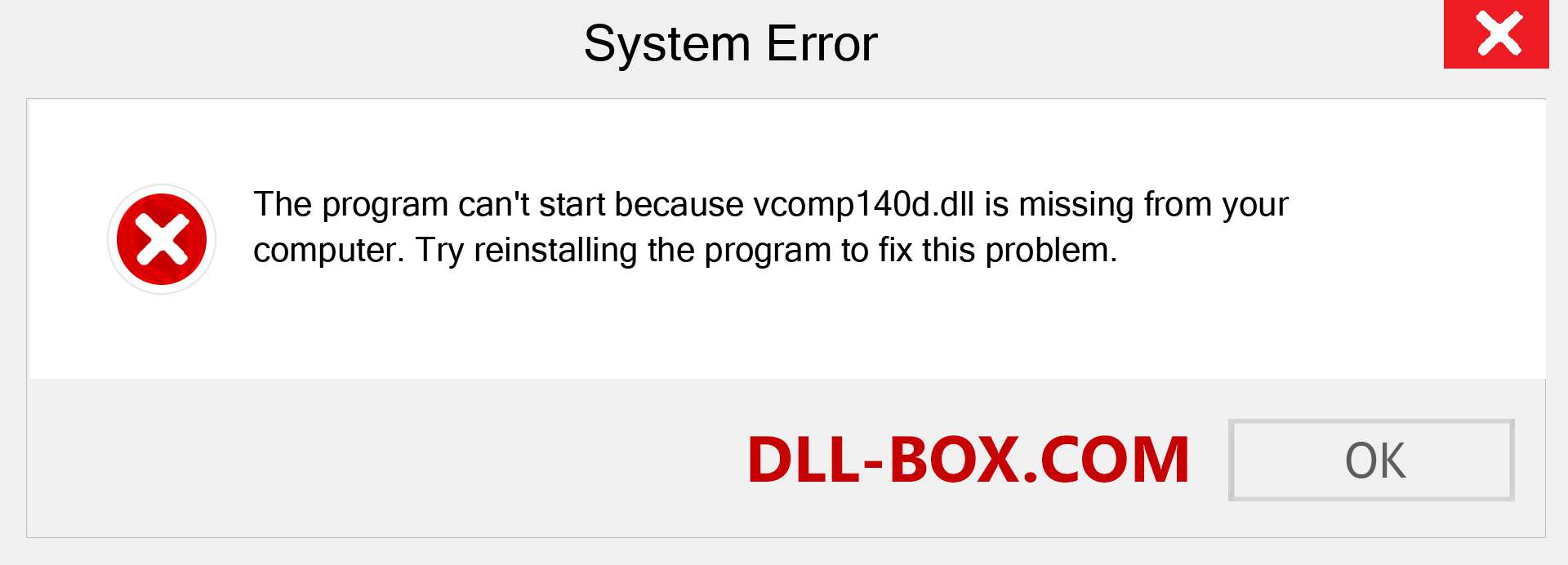  vcomp140d.dll file is missing?. Download for Windows 7, 8, 10 - Fix  vcomp140d dll Missing Error on Windows, photos, images
